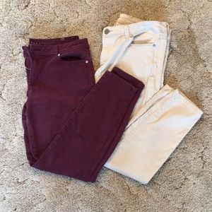 ~2 for $20!!!~ Maroon and Cream/Khaki Pants